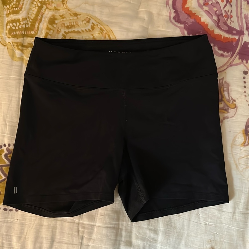 Black nobull shorts high rise 4”